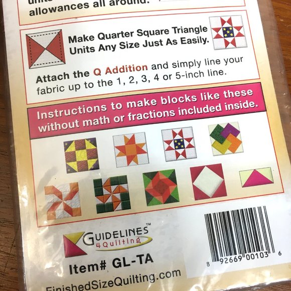 Guidelines 4 quilting Triangle additions NWT - Picture 8 of 11